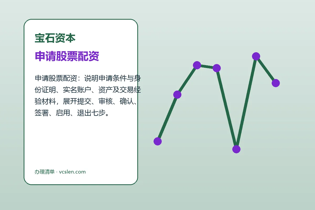 宝石资本配资服务办理流程示意